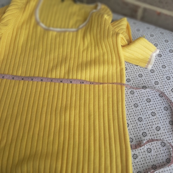 Ann Taylor Tipped Ribbed Sweater Yellow Multi S NWOT - Picture 8 of 8